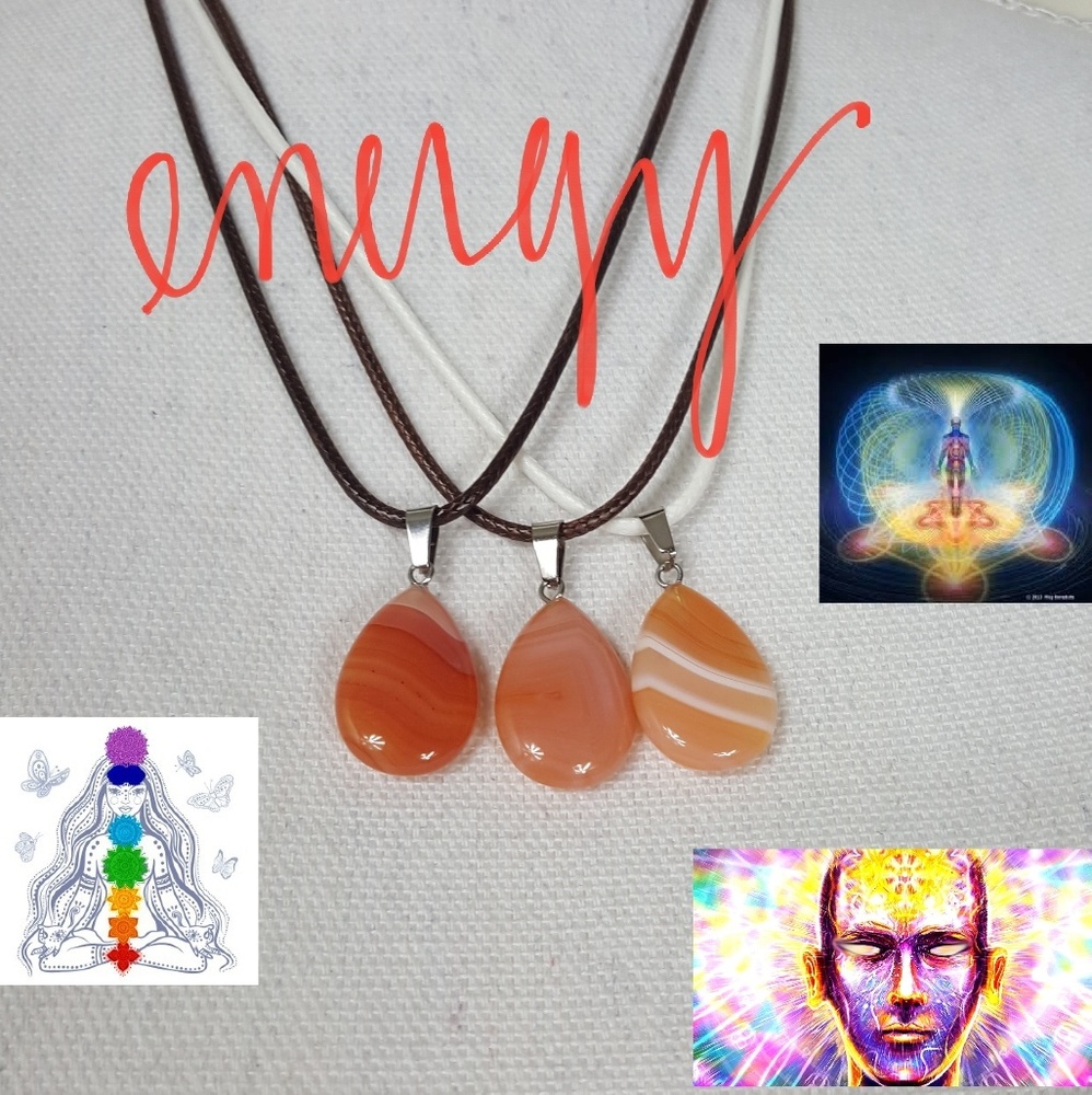 🎆Spiritual Healing Apricot Agate Necklace